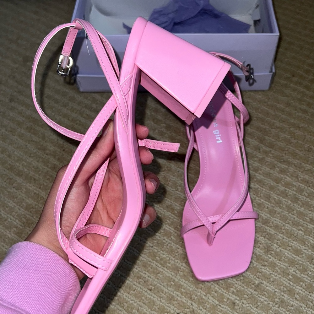 Pink Strappy Heels by Steve Madden
